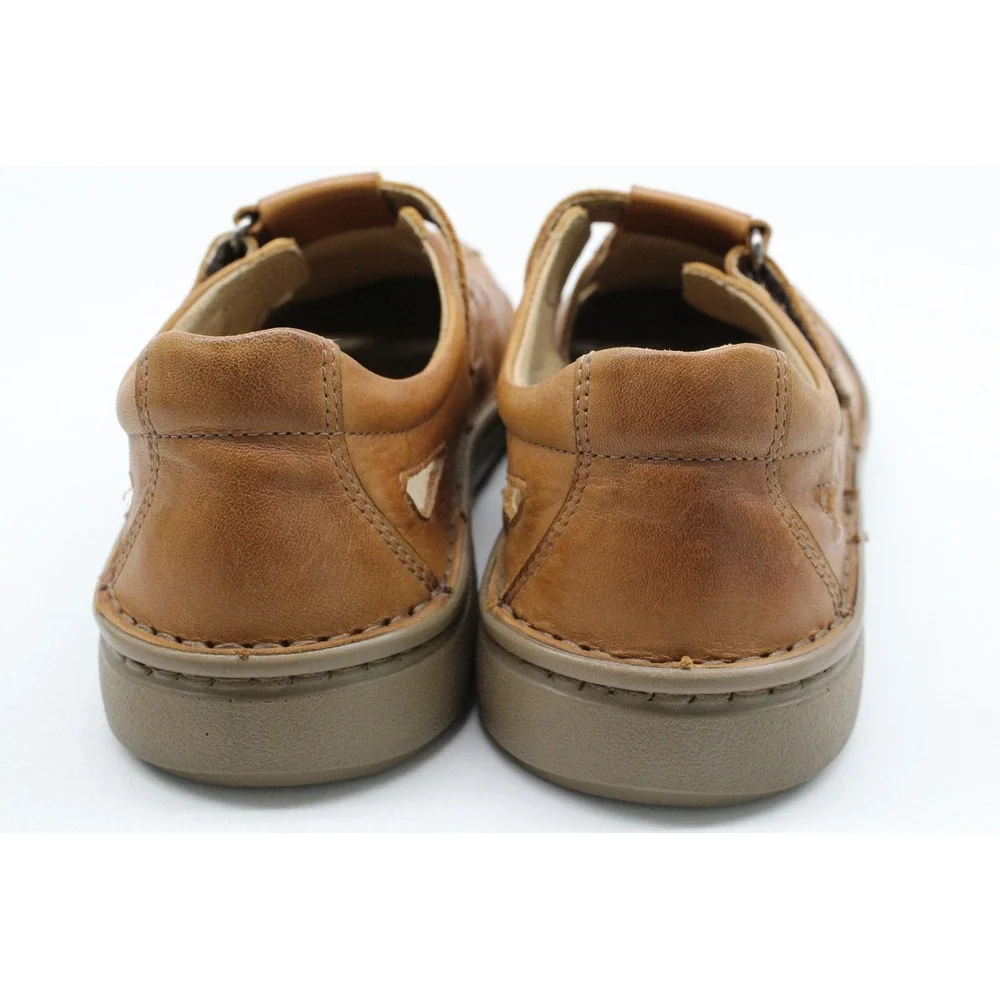 Krisbut Brown Leather Fisherman Sandals Mens Size 40 EU Casual Walking Shoes